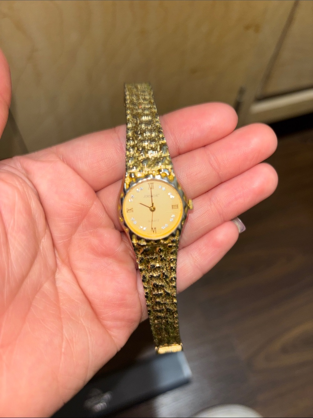 Jordache Gold-Tone Textured Ladies Watch